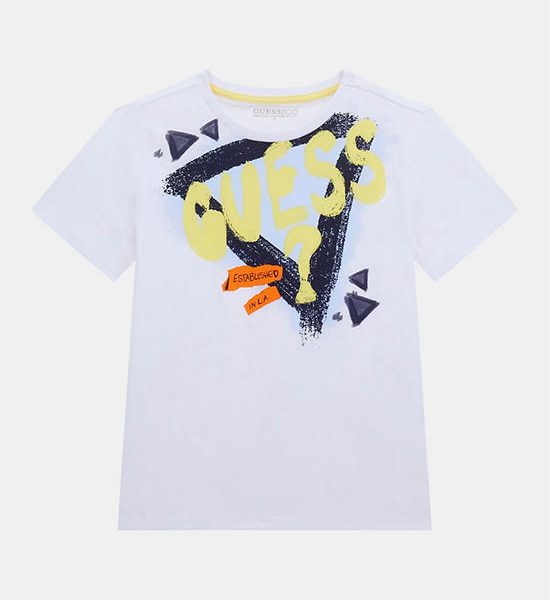 GUESS Guess Kids Boys Logo Print T-shirt 7-14 yrs L5GI00K8HM4 - White. 100% оригинал