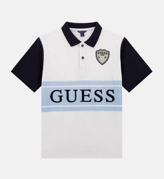 GUESS Guess Kids Boys Eco Oversized Color-Block Polo 7-14 yrs L5GP00KADZ4 - White. 100% оригинал