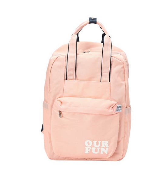 NO BRAND OURFUN กระเป๋าเป้ รุ่น FX-19390 สีชมพู ขนาด 29x13x38 ซม.. 100% оригинал