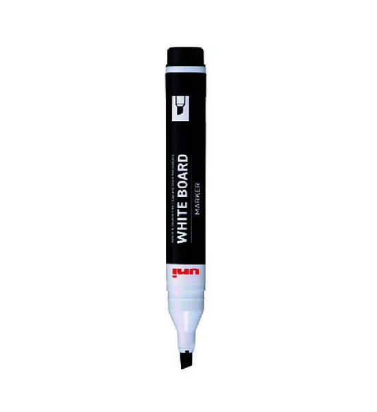 UNI UNI ปากกาไวท์บอร์ด รุ่น PWB-50K หัวตัด สีดำ ขนาดเส้น 1.0-5.0 มม.. 100% оригинал