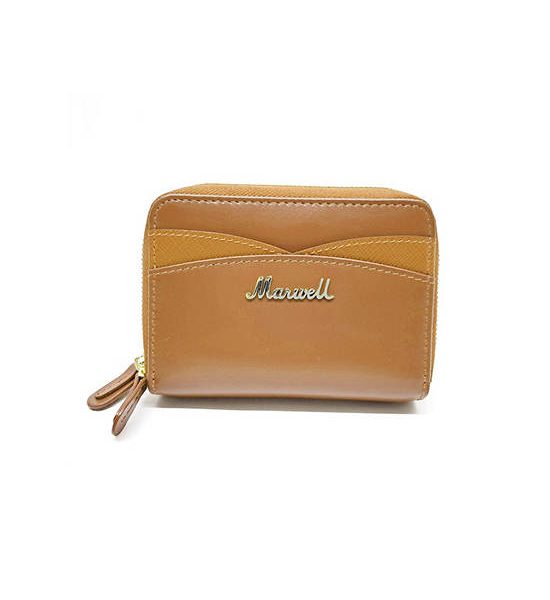 MARWELL Women's Leather Double Round Zip Short Wallet in Beige Color (MW280391). 100% оригинал