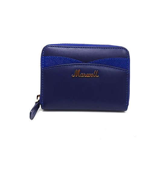 MARWELL Women's Leather Round Zip Short Wallet in Navy Color (MW280390). 100% оригинал