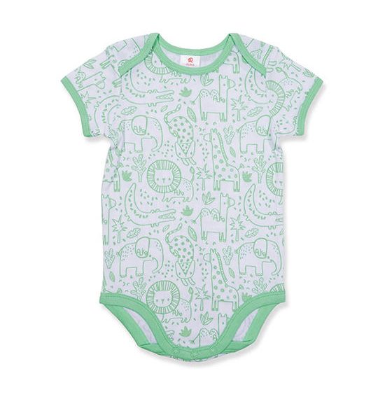 AUKA Green , Newborn Baby Bodysuit ,Auka Animal Team,. 100% оригинал