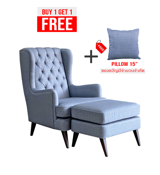 HIBERNATE ARMCHAIR & STOOL NINA COLOR BLUE. 100% оригинал