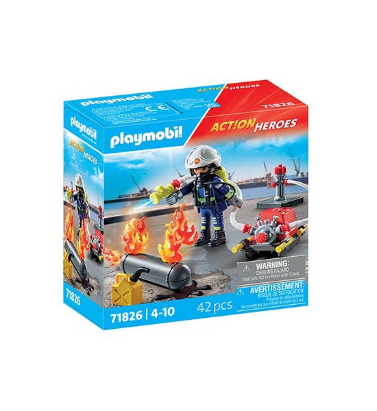 PLAYMOBIL Firefighter with Water Pump. 100% оригинал