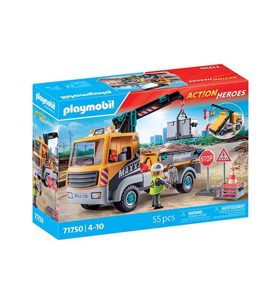 PLAYMOBIL Action Heroes Construction Truck with Crane. 100% оригинал