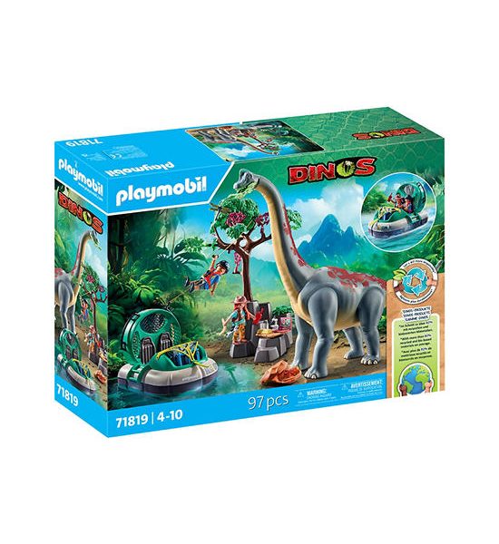PLAYMOBIL Dinos Brachiosaurus with Hovercraft. 100% оригинал