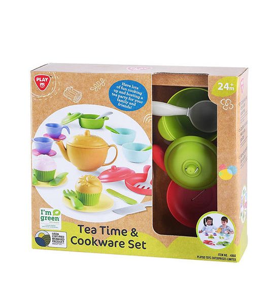 PLAYGO BIO-BASED PLASTIC - TEA TIME & COOKWARE SET. 100% оригинал