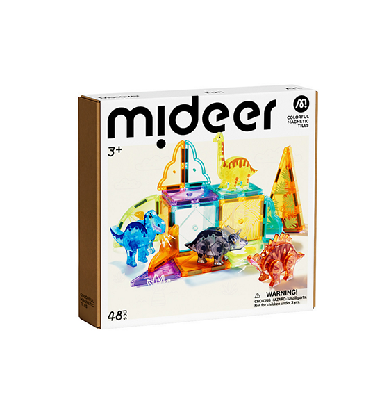 MIDEER Colorful Magnetic Tiles  Jurassic Adventure 48pcs. 100% оригинал
