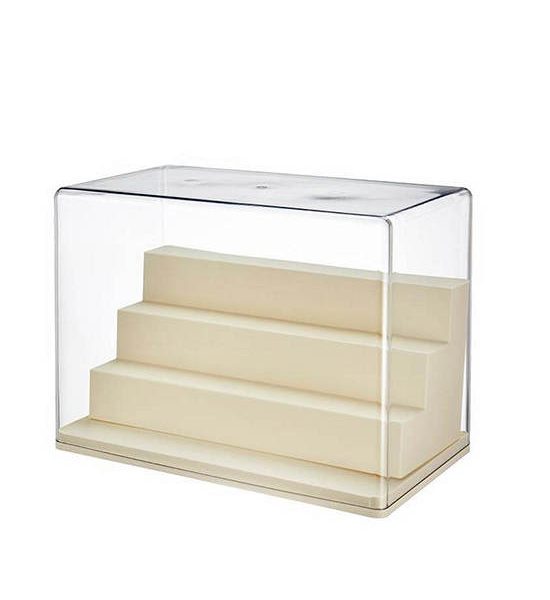 COCOGU Model shelf, dustproof, transparent, 4 levels, size L, model 887-1 - cream. 100% оригинал