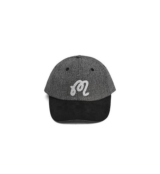 MALBON GOLF M SCRIPT TWO TONE STRAPBACK HAT IN BLACK. 100% оригинал
