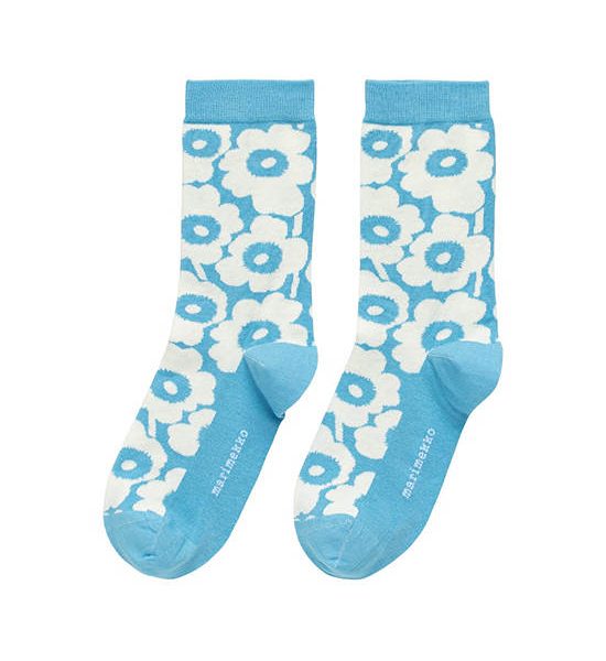 MARIMEKKO LIGHT BLUE UNISEX LINJAUS UNIKKO SOCKS. 100% оригинал
