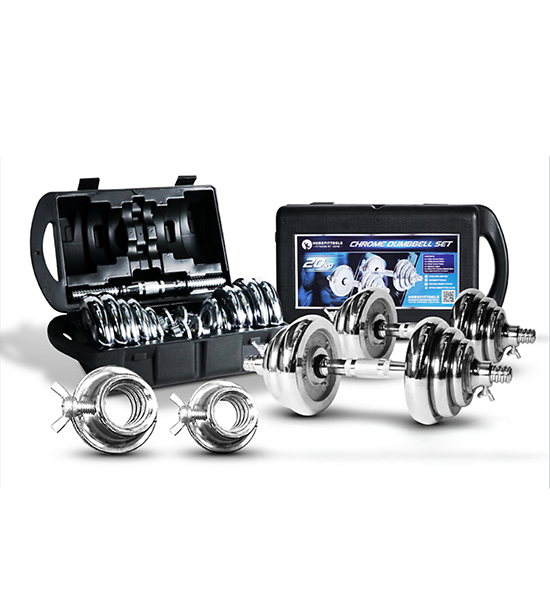 Homefittools Set Chrome dumbbell HFT 20 kg. 100% оригинал