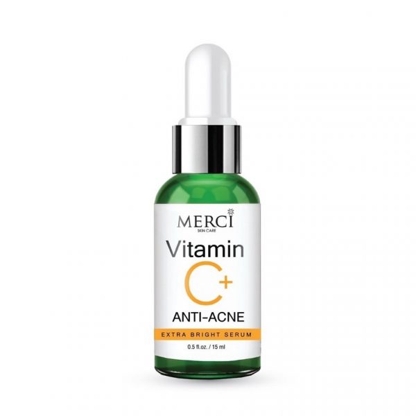 Merci Витамин С+ Экстра-яркая сыворотка против прыщей 15 мл. เซรั่ม วิตามินซี สิว - Merci Vitamin C+ Anti-Acne Extra Bright Serum 15 Ml. เซรั่ม วิตามินซี สิว