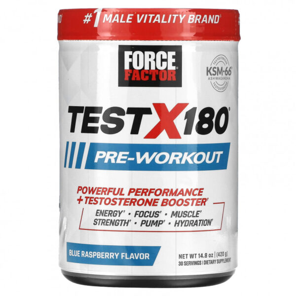 Force Factor, TestX180, перед тренировкой, голубая малина, 420 г (14,8 унции)