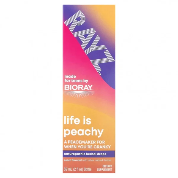 Bioray Inc., Rayz, Life Is Peachy, для подростков, персик, 59 мл (2 жидк. Унции)