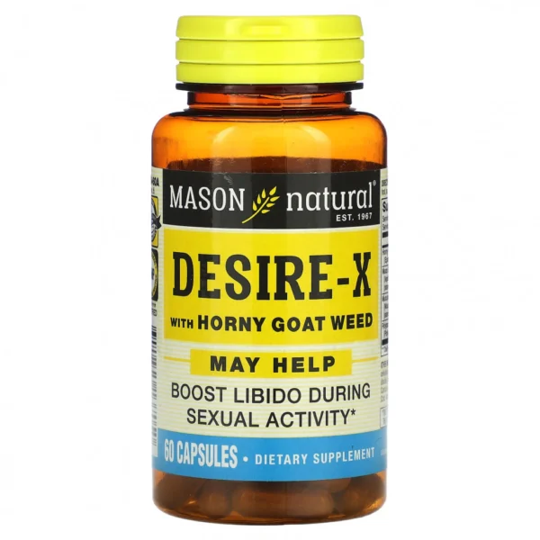 Mason Natural, Desire-X с сорняком из роговой козы, 60 капсул