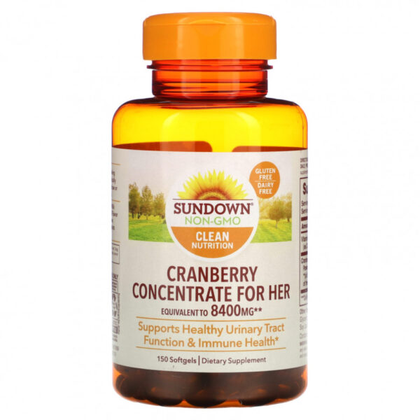 Sundown Naturals, Клюквенный концентрат для нее, 150 капсул