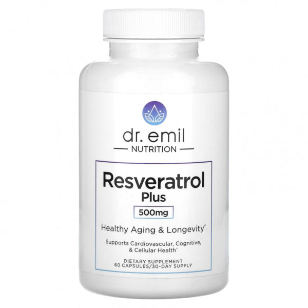 Dr. Emil Nutrition, Ресвератрол плюс, 250 мг, 60 капсул