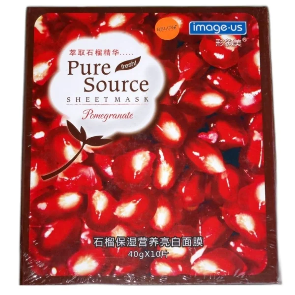 Увлажняющая тканевая маска с гранатом Pure Source 10 шт