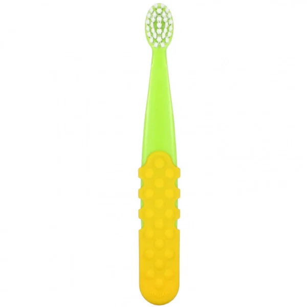 RADIUS, Totz Plus Brush, зубная щетка, для детей от 3 лет, экстра мягкая, сине-желтая, 1 шт.