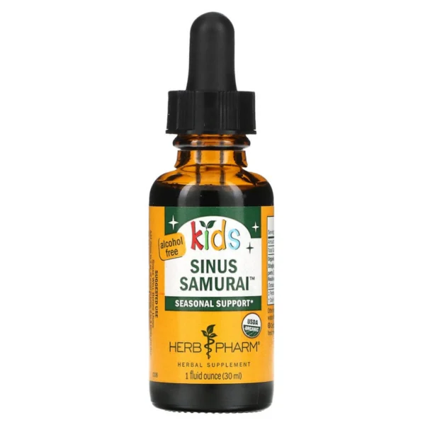 Herb Pharm, 'Детям', Sinus Samurai, не содержит спирта, 1 жидкая унция (30 мл)