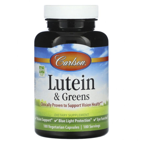 Carlson, Lutein & Greens, 180 Vegetarian Capsules