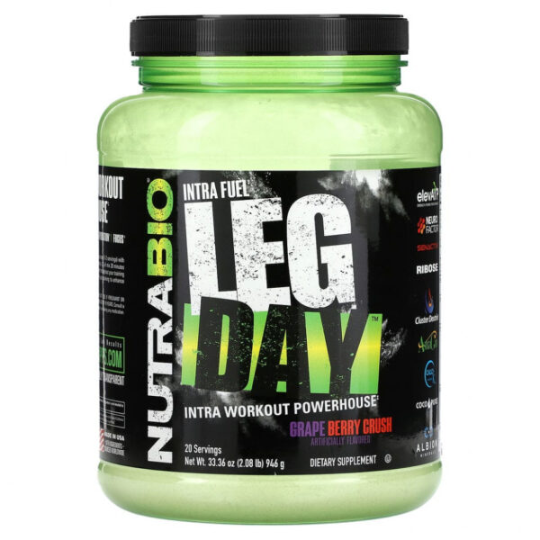 Nutrabio Labs, Intra Fuel Leg Day, Grape Berry Crush, 946 г (2,08 фунта)