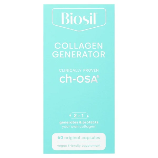 BioSil by Natural Factors, ch-OSA, улучшенный источник коллагена, 60 вегетарианских капсул