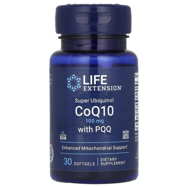 Life Extension, Super Ubiquinol, коэнзим Q10, 100 мг, пирролохинолинхинон, 10 мг, 30 капсул