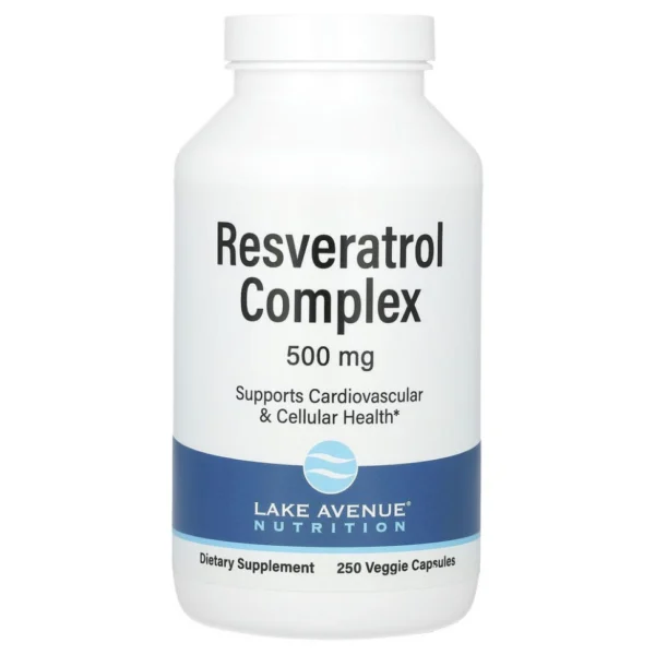 Lake Avenue Nutrition, комплекс с ресвератролом, 500 мг, 250 вегетарианских капсул