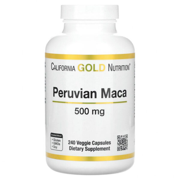California Gold Nutrition, перуанская мака, 500 мг, 240 растительных капсул