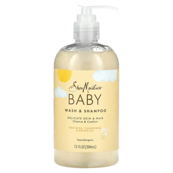 SheaMoisture, Детское мыло и шампунь, с маслом босвеллия и с миррой, 13 жид.унц. (384 мл)