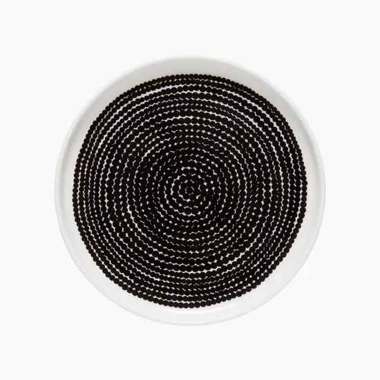 MARIMEKKO Black Oiva/Siirtolapuutarha plate 13.5 cm Оригинал