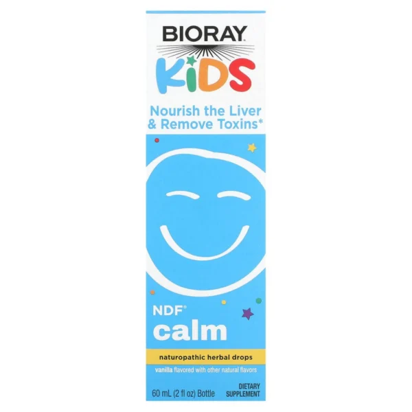 Bioray, NDF Calm, для подпитки печени и вывода токсинов, для детей, с ванильным вкусом, 60 мл (2 жидких унции)