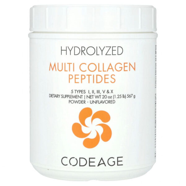 Codeage, гидролизованные пептиды коллагена, нейтральный вкус, 567 г (20 унции)