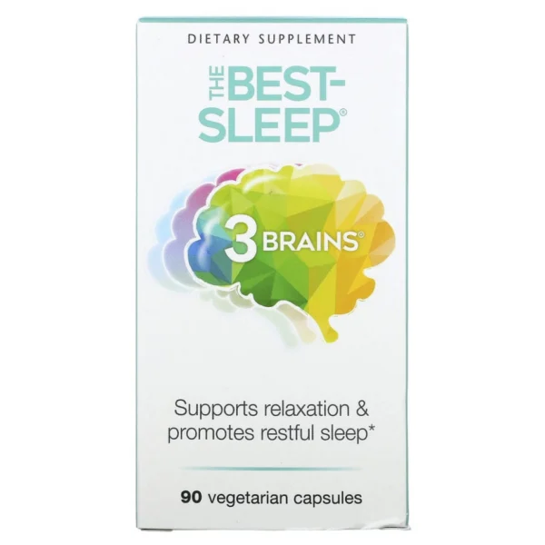 Natural Factors, 3 Brains, The Best-Sleep, 90 вегетарианских капсул