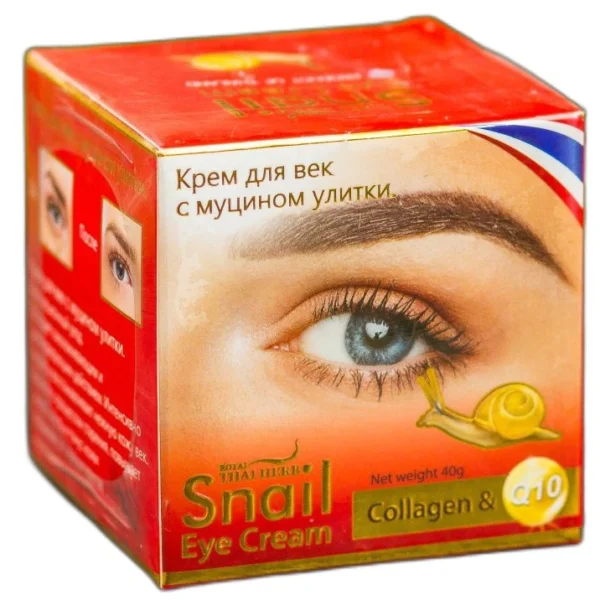 Гель для век с муцином улитки, коллагеном и Q10 Thai Herb 40 мл