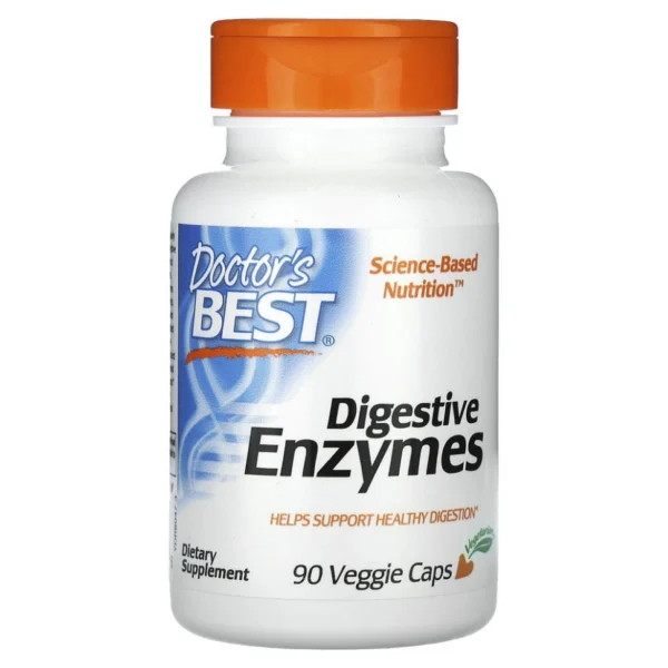 Doctor's Best, пищеварительные ферменты, 90 вегетарианских капсул