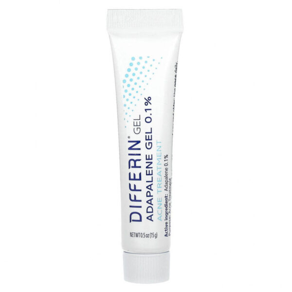 Differin, 0,1% гель с адапаленом, средство от акне, без отдушки, 15 г (0,5 унции)