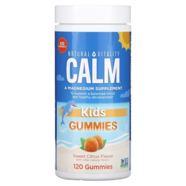 Natural Vitality, Calm, детские жевательные мармеладки, сладкий цитрус, 120 жевательных таблеток