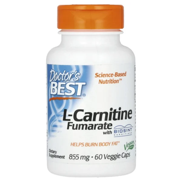 Doctor's Best, L-карнитин фумарат с карнитинами Biosint, 855 мг, 60 вегетарианских капсул