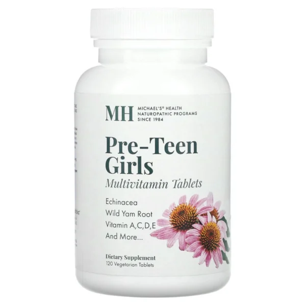 Michael's Naturopathic, Pre-Teen Girls, ежедневные поливитамины, 120 вегетарианских таблеток