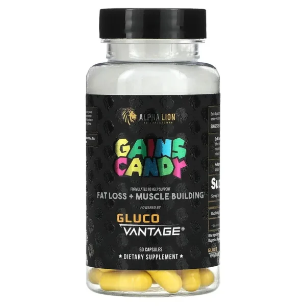 ALPHA LION, Gains Candy, Gluco Vantage, 60 капсул
