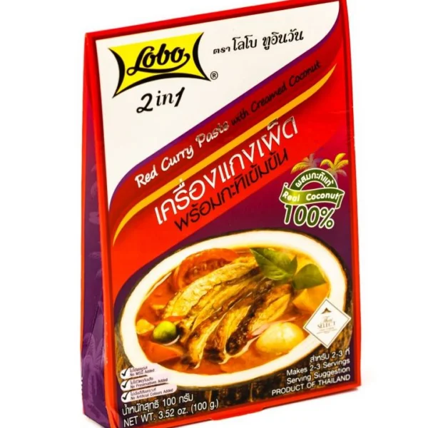 Паста с кокосовым молоком для красного карри Lobo 100 гр