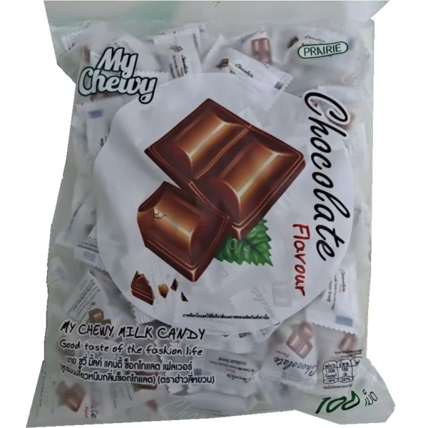 Жевательные молочные конфеты - ириски с шоколадом My Chewy 360 гр