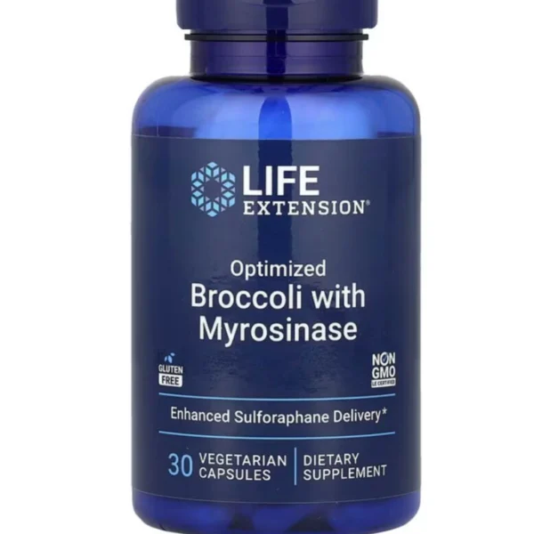 Life Extension, Оптимизированная брокколи и мирозиназа, 30 вегетарианских капсул