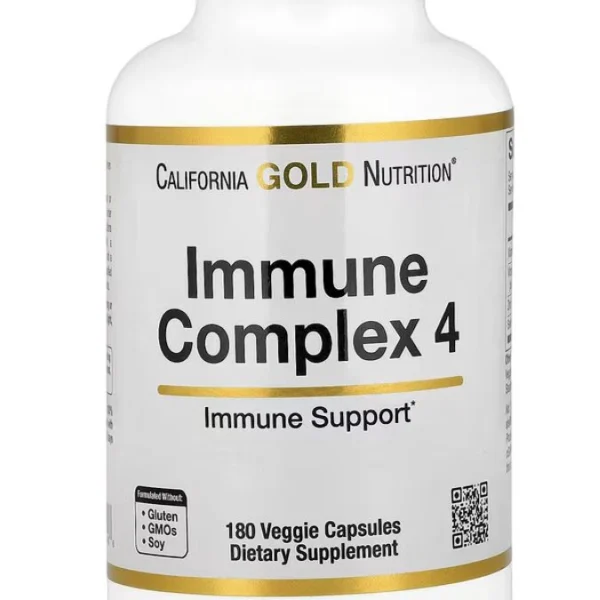 California Gold Nutrition, Immune Complex 4, комплекс для укрепления иммунитета, 180 растительных капсул