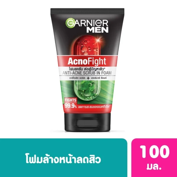 Garnier Men Acnofight Anti-Acne Scrub In Foam 100 Ml. Оригинал