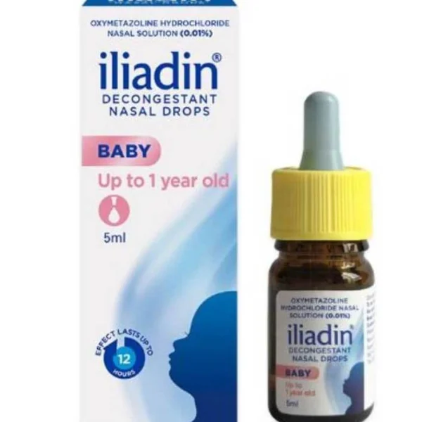 Детские капли от насморка для детей до 6 лет Iliadin 10 мл